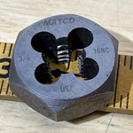 Matco 3/8-16" Nc Hex Die 3/8" H1mt3816d For 124matds Tap And Set Usa Read!. Fixed Price $21.95.