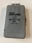Sears Craftsman 15 Piece Metric Tap Set. Fixed Price $70.00.