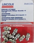 10 Pc Grease Zerk Fitting Lincoln Industrial Sae Straight 1/4" - 28 # 5191. Fixed Price $9.99.