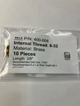 E-z Lok 400-008 8-32 Threaded Brass Inserts For Wood 10 Pieces. Fixed Price $14.99.