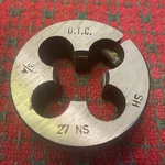 3/4-27 Die X 2" Od Hss Round Adjustable Usa Union Twist Drill. Fixed Price $29.99.