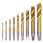 Wolfride 9pcs Titanium Spiral Flute Tap Set Metric Machine M2 M2.5.... Fixed Price $21.77.