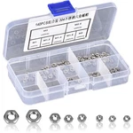 140 Pcs Hardware Hex Nuts Assortment Kit M1 To M3 Stainless Steel Thread. Fixed Price $19.06.