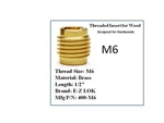 E-z Lok P/n 400-m6 M6 Threaded Brass Insert For Wood 25 Pieces. Fixed Price $19.99.