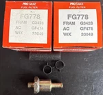 Nos Lot Of 2 Pro Gauge Fg778 Fuel Filters G3428 Gf474. Fixed Price $11.99.