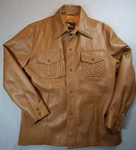 Vintage Hi Gear Jacket Mens Large Brown Faux Leather Snap Western Retro 70s. Fixed Price $79.99.