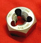6539 7/16-14 Nc X 1" Hex Die Irwin Hanson Rethreading Carbon Steel Usa. Fixed Price $10.99.