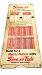 Vintage 1974 Snap-on Tools Drill-tap Us-metric Converter Pull Card Form Ss-537. Fixed Price $46.00.