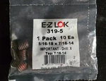 E-z Lok 319-5-pk5 Heavy Wall Self Locking Thread Insert, 5/16"-18 Internal Thrd. Fixed Price $11.65.