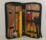 Vintage Hoffritz West Germany Household Tools Set Pouch Hammer Saw Pliers Etc. Fixed Price $59.95.