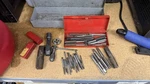 Snap-on Tap & Die Tool Lot Thread Cutting Tools Metal Case. Fixed Price $191.25.