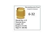 E-z Lok P/n 400-006 6-32 Threaded Brass Insert For Wood 25 Pieces. Fixed Price $24.99.