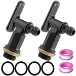 Santuo 2pcs 3/4" Water Butt Tap Replacement Snap-fit Bsp Thread Black. Fixed Price $21.97.