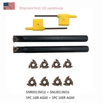 Snr0013m16 Lathe Internal Threading Boring Bar Turning Tool Holder + 10pcs Ag60. Fixed Price $39.00.