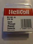 Helicoil R1191-6 Replacement Thread Repair Inserts, 3/8" X 24 Nf, 12 Pack. Fixed Price $19.99.
